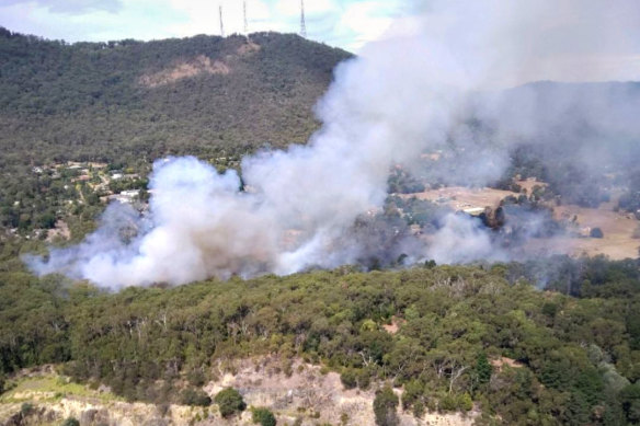 March 2025 bushfire at Dr. Ken Leversha Reserve, Montrose